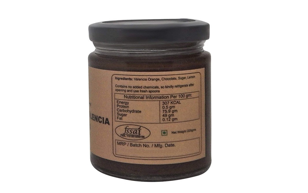 Yummium Chocolate Valencia Spread 100% Natural   Glass Jar  225 grams